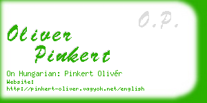 oliver pinkert business card
