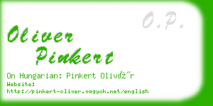 oliver pinkert business card